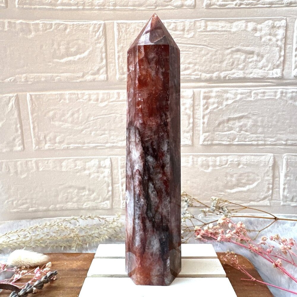 Beautiful Hematoid/Fire Quartz Tower
